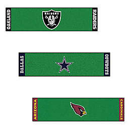 NFL 6-Foot Putting Green Mat with Ball Cup Back-Stop Collection