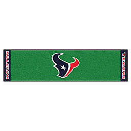 NFL Houston Texans 6-Foot Putting Green Mat with Ball Cup Back-Stop