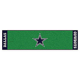 NFL Dallas Cowboys 6-Foot Putting Green Mat with Ball Cup Back-Stop