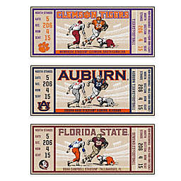 Collegiate Game Ticket Carpeted Runner Mat Collection