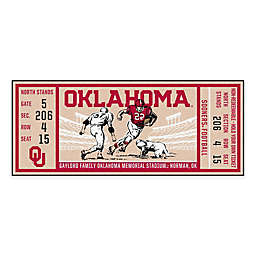 University of Oklahoma Game Ticket Carpeted Runner Mat