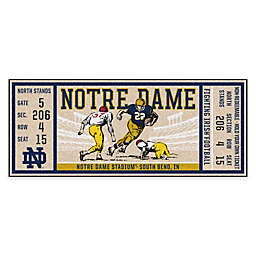University of Notre Dame Game Ticket Carpeted Runner Mat
