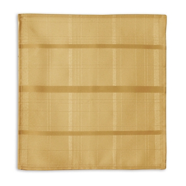 Plaid Jacquard Napkins in Gold (Set of 4). View a larger version of this product image.