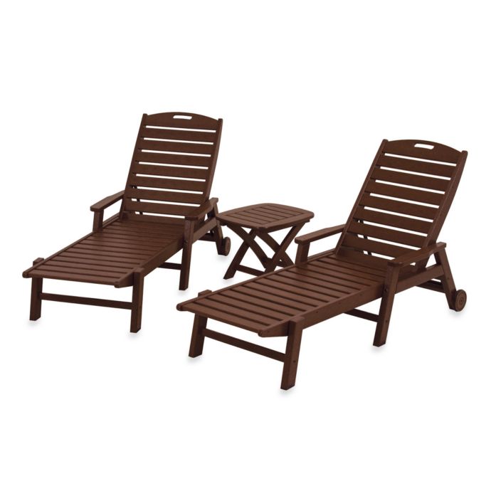 POLYWOODÂ® Nautical 3-Piece Chaise Set | Bed Bath & Beyond