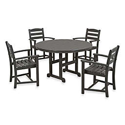 POLYWOOD® La Casa 5-Piece Outdoor Dining Table Set in Slate Grey