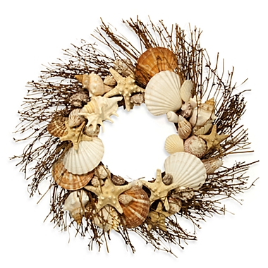 Natural Shell Wreath. View a larger version of this product image.