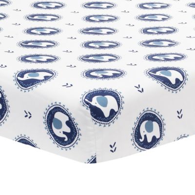 indigo crib sheet