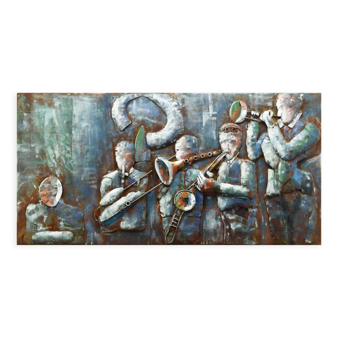 Jazz Band 56Inch x 28Inch Metal Wall Art Bed Bath & Beyond