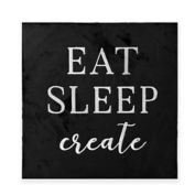 Marmalade&trade; &quot;Eat Sleep Create&quot; 12-Inch x 12-Inch Wall Art in Dark Grey/Black