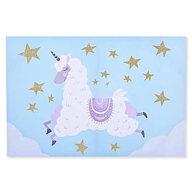 Marmalade&trade; Unicorn Llama 16-Inch x 24-Inch Framed Canvas Wall Art. View a larger version of this product image.