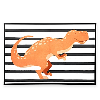 Marmalade&trade; Folk T-Rex 24-Inch x 16-Inch Canvas Wall Art in Floater Frame. View a larger version of this product image.