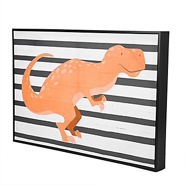 Marmalade&trade; Folk T-Rex 24-Inch x 16-Inch Canvas Wall Art in Floater Frame. View a larger version of this product image.