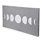 Alternate image 1 for Marmalade&trade; Moon Phases 40-Inch x 20-Inch Embroidered Velvet Wall Art in Dark Grey/Black