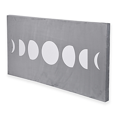 Marmalade&trade; Moon Phases 40-Inch x 20-Inch Embroidered Velvet Wall Art in Dark Grey/Black. View a larger version of this product image.