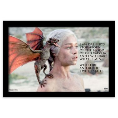 Pyramid America Game of Thrones Daenerys Framed Gel Print Wall Art. View a larger version of this product image.
