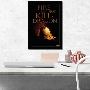 Pyramid America Game of Thrones Got Fire Framed Gel Print Wall Art. View a larger version of this product image.