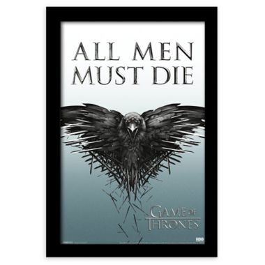 Pyramid America Game of Thrones All Men Must Die Framed Gel Print Wall Art. View a larger version of this product image.