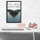 Alternate image 1 for Pyramid America Game of Thrones All Men Must Die Framed Gel Print Wall Art