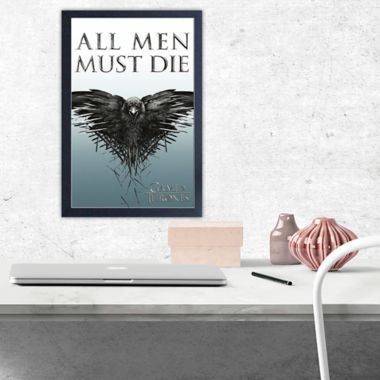 Pyramid America Game of Thrones All Men Must Die Framed Gel Print Wall Art. View a larger version of this product image.
