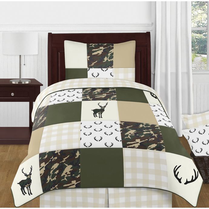 Sweet Jojo Designs® Woodland Camo Full/Queen Comforter Set | Bed Bath
