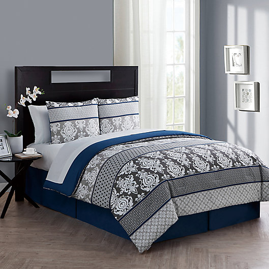 Alternate image 1 for VCNY Home Beckham Full Comforter Set in Blue