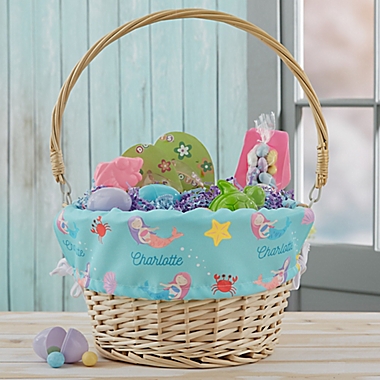 Mermaid Adventure Personalized Easter Basket. View a larger version of this product image.
