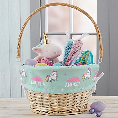 Unicorn Adventure Personalized Easter Basket. View a larger version of this product image.