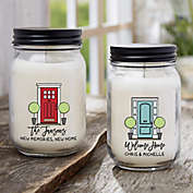 Front Door Welcome Personalized Farmhouse Candle Jar