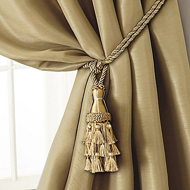 Charlotte Tassel Window Curtain Tie Back in Gold. View a larger version of this product image.