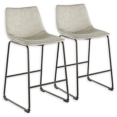 LumiSource&reg; Duke Counter Stools in Grey (Set of 2). View a larger version of this product image.