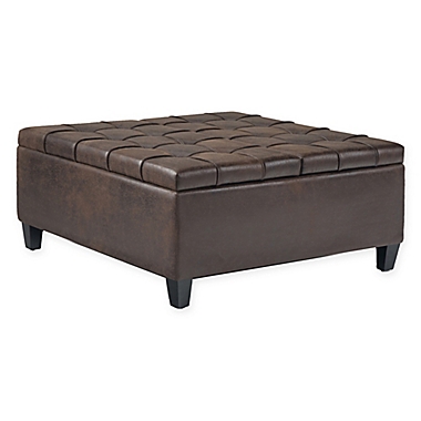 Simpli Home Harrison Coffee Table Storage Ottoman. View a larger version of this product image.