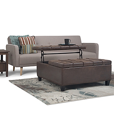 Simpli Home Harrison Coffee Table Storage Ottoman. View a larger version of this product image.
