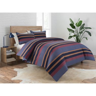Pendleton&reg; Lake Stripe 2-Piece Reversible Camp Twin XL Comforter Set in Navy. View a larger version of this product image.