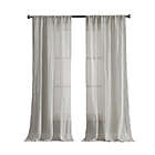 Alternate image 2 for French Connection Charter Crushed 2-Pack  84-Inch Rod Pocket Window Curtain in Light Grey