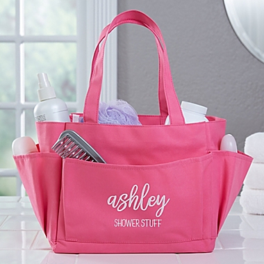 Scripty Name Embroidered Shower Caddy. View a larger version of this product image.
