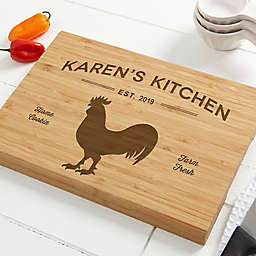 Farmhouse Kitchen 14-Inch x 18-Inch Personalized Bamboo Cutting Board