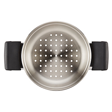 Farberware&reg; Classic Traditions 3 qt. Stainless Steel Covered Sauce Pot and Steamer Insert. View a larger version of this product image.