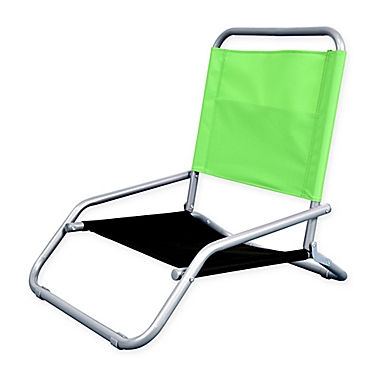 Astella Oasis Cabana Foldable Steel Sling Chair in Green/Black. View a larger version of this product image.