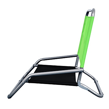 Astella Oasis Cabana Foldable Steel Sling Chair in Green/Black. View a larger version of this product image.
