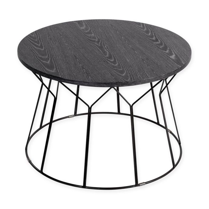Elle Decor Fleur Round Coffee Table In Black Bed Bath Beyond