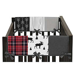 Sweet Jojo Designs Rustic Patch Side Crib Rail Guards in Grey/Black (Set of 2)