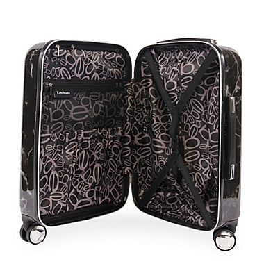 Bebe Reyna 21-Inch Hardside Spinner Carry On Luggage in Black Marble. View a larger version of this product image.