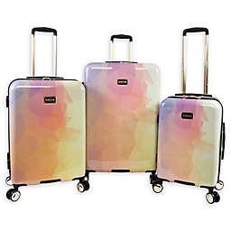Bebe Emma 3-Piece Hardside Spinner Luggage Set in Grey