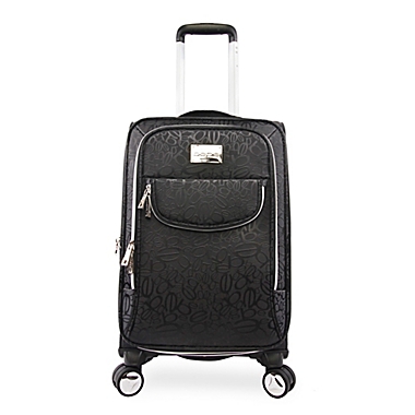 Bebe Carissa 21-Inch Softside Spinner Carry On Luggage in Black. View a larger version of this product image.