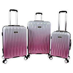 Juicy Couture® Lindsay 3-Piece Hardside Spinner Luggage Set in Fuchsia/Silver