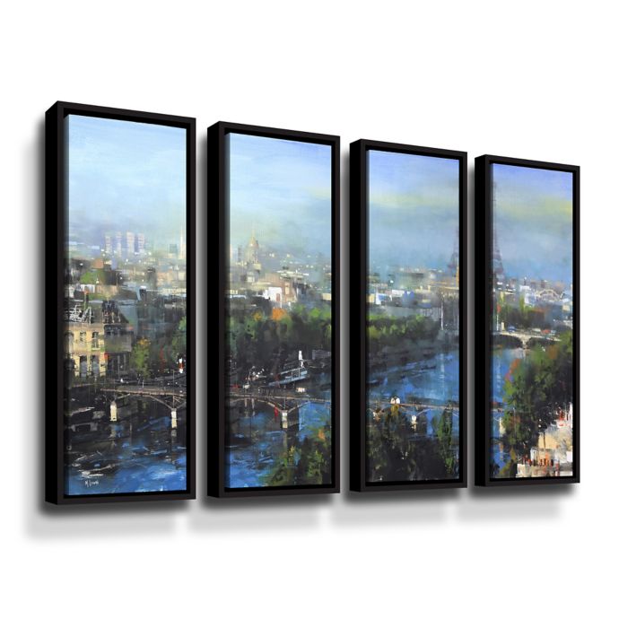 Art Wall Paris Pedestrian Bridge 4 Piece Framed Wall Art Set Bed Bath Beyond