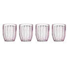Alternate image 0 for Godinger&reg; Twill Highball Glasses in Pink (Set of 4)