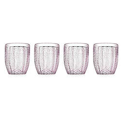 Godinger® Twill Highball Glasses in Pink (Set of 4)