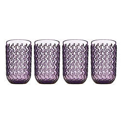 Godinger® Alba Highball Glasses in Purple (Set of 4)