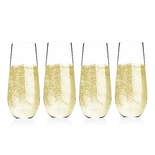 Alternate image 1 for Olivia & Oliver™ Madison Stemless Champagne Flutes (Set of 4)